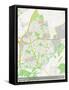 Washington, United Kingdom Map-null-Framed Stretched Canvas