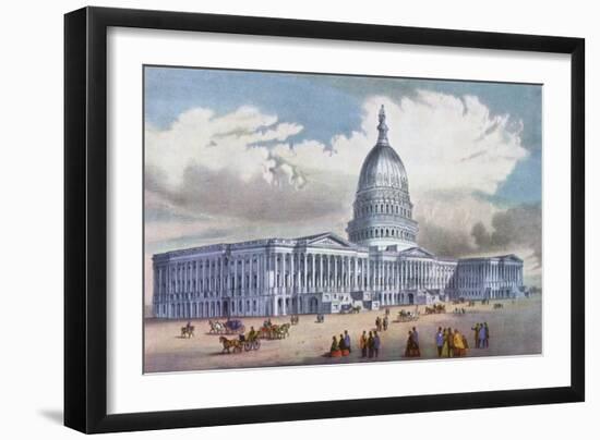 Washington, United States Capitol, 19th Century-Currier & Ives-Framed Giclee Print