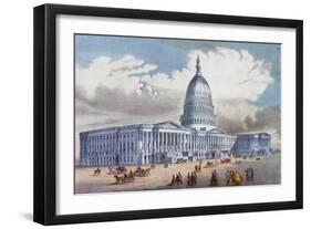 Washington, United States Capitol, 19th Century-Currier & Ives-Framed Giclee Print