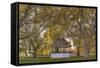 Washington, Walla Walla. Mill Pond at Whitman Mission Historic Site-Brent Bergherm-Framed Stretched Canvas