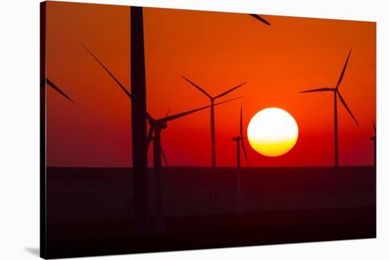 Washington, Walla Walla. Windmills. Stateline Wind Project-Brent Bergherm-Stretched Canvas