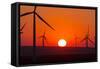 Washington, Walla Walla. Windmills. Stateline Wind Project-Brent Bergherm-Framed Stretched Canvas