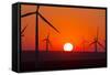 Washington, Walla Walla. Windmills. Stateline Wind Project-Brent Bergherm-Framed Stretched Canvas