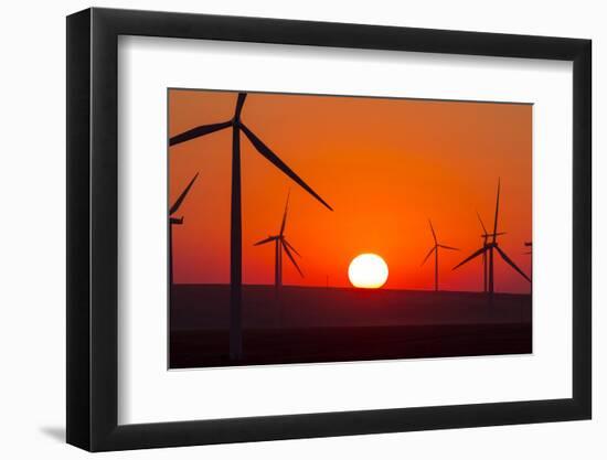 Washington, Walla Walla. Windmills. Stateline Wind Project-Brent Bergherm-Framed Photographic Print