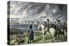 Washington Watching Evacuation of British Troops From Boston, 1776-null-Stretched Canvas