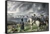 Washington Watching Evacuation of British Troops From Boston, 1776-null-Framed Stretched Canvas
