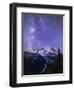 Washington, White River Valley Looking Toward Mt. Rainier on a Starlit Night with the Milky Way-Gary Luhm-Framed Photographic Print