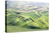 Washington, Whitman County. Aerial Photography in the Palouse Region of Eastern Washington-Julie Eggers-Stretched Canvas