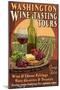 Washington Wine Tasting-Lantern Press-Mounted Art Print