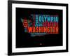 Washington Word Cloud 1-NaxArt-Framed Art Print