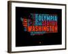 Washington Word Cloud 1-NaxArt-Framed Art Print