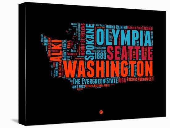 Washington Word Cloud 1-NaxArt-Stretched Canvas