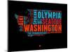 Washington Word Cloud 1-NaxArt-Mounted Art Print