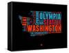 Washington Word Cloud 1-NaxArt-Framed Stretched Canvas