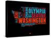 Washington Word Cloud 1-NaxArt-Stretched Canvas