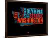 Washington Word Cloud 1-NaxArt-Framed Art Print