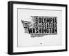 Washington Word Cloud 2-NaxArt-Framed Art Print