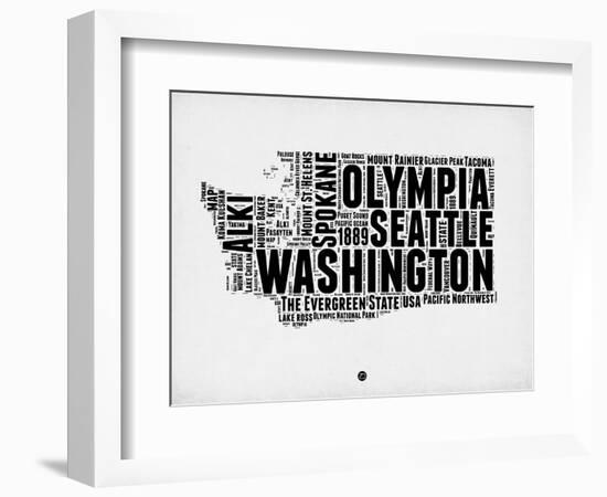 Washington Word Cloud 2-NaxArt-Framed Art Print