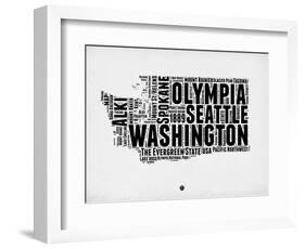 Washington Word Cloud 2-NaxArt-Framed Art Print