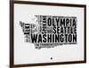 Washington Word Cloud 2-NaxArt-Framed Art Print