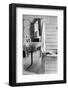 Washstand in the dog run and kitchen of sharecropper a cabin in Hale County, Alabama, c.1936-Walker Evans-Framed Photographic Print