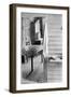 Washstand in the dog run and kitchen of sharecropper a cabin in Hale County, Alabama, c.1936-Walker Evans-Framed Photographic Print