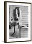 Washstand in the dog run and kitchen of sharecropper a cabin in Hale County, Alabama, c.1936-Walker Evans-Framed Photographic Print