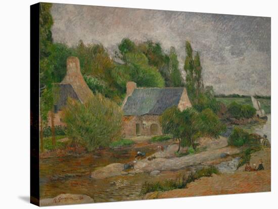 Washwomen in Pont-Aven, 1886-Paul Gauguin-Stretched Canvas