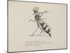 Wasp Playing the Flute From a Collection Of Poems and Songs by Edward Lear-Edward Lear-Mounted Giclee Print
