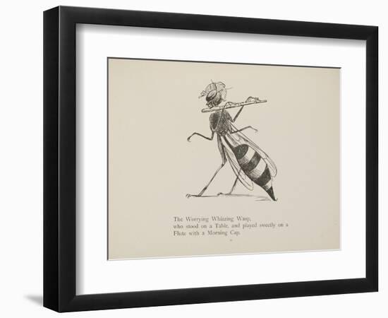 Wasp Playing the Flute From a Collection Of Poems and Songs by Edward Lear-Edward Lear-Framed Giclee Print