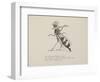 Wasp Playing the Flute From a Collection Of Poems and Songs by Edward Lear-Edward Lear-Framed Giclee Print