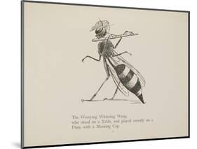 Wasp Playing the Flute From a Collection Of Poems and Songs by Edward Lear-Edward Lear-Mounted Giclee Print