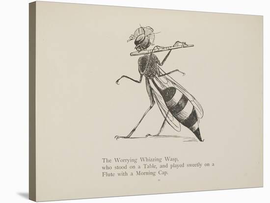 Wasp Playing the Flute From a Collection Of Poems and Songs by Edward Lear-Edward Lear-Stretched Canvas