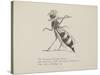 Wasp Playing the Flute From a Collection Of Poems and Songs by Edward Lear-Edward Lear-Stretched Canvas