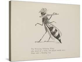 Wasp Playing the Flute From a Collection Of Poems and Songs by Edward Lear-Edward Lear-Stretched Canvas