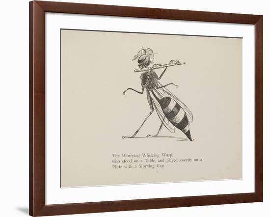 Wasp Playing the Flute From a Collection Of Poems and Songs by Edward Lear-Edward Lear-Framed Giclee Print