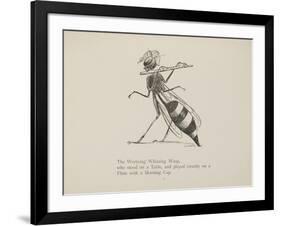 Wasp Playing the Flute From a Collection Of Poems and Songs by Edward Lear-Edward Lear-Framed Giclee Print