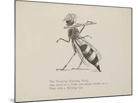 Wasp Playing the Flute From a Collection Of Poems and Songs by Edward Lear-Edward Lear-Mounted Giclee Print