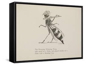 Wasp Playing the Flute From a Collection Of Poems and Songs by Edward Lear-Edward Lear-Framed Stretched Canvas