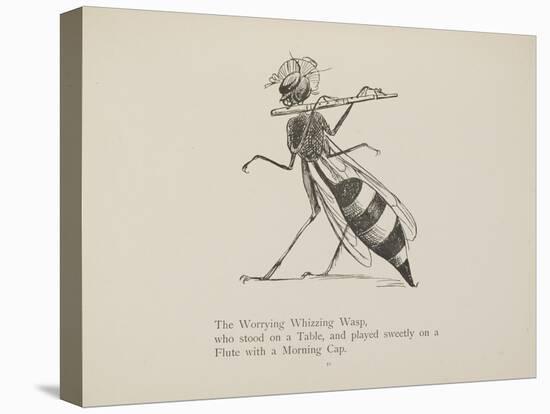 Wasp Playing the Flute From a Collection Of Poems and Songs by Edward Lear-Edward Lear-Stretched Canvas