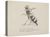 Wasp Playing the Flute From a Collection Of Poems and Songs by Edward Lear-Edward Lear-Stretched Canvas