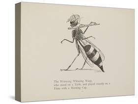 Wasp Playing the Flute From a Collection Of Poems and Songs by Edward Lear-Edward Lear-Stretched Canvas