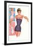 Wasp-Waist Woman in Lingerie-null-Framed Art Print