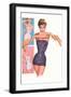 Wasp-Waist Woman in Lingerie-null-Framed Art Print