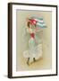 Wasp-Waisted Woman with Flag of Cuba-null-Framed Art Print