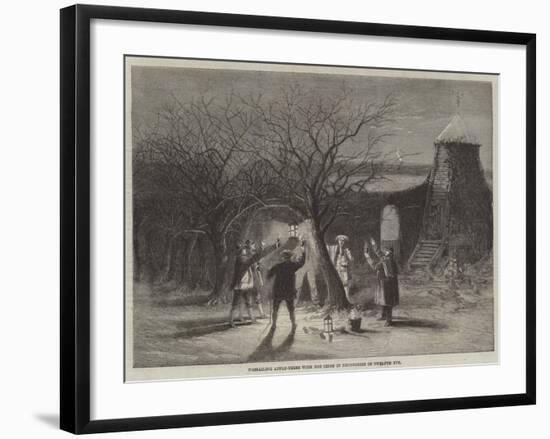 Wassailing Apple-Trees with Hot Cider in Devonshire on Twelfth Eve-null-Framed Giclee Print
