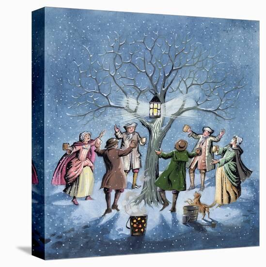 Wassailing the Apple Trees-Pauline Baynes-Stretched Canvas