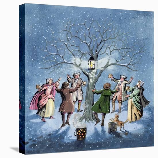 Wassailing the Apple Trees-Pauline Baynes-Stretched Canvas