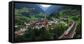 Wassen, Gotthard, Canton of Uri, Swirtzerland, Europe-Hans-Peter Merten-Framed Stretched Canvas