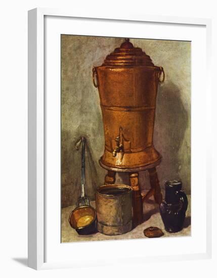 Wasserbehalter-Jean-Baptiste Simeon Chardin-Framed Art Print